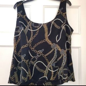 Retro 90s tank top with chain print